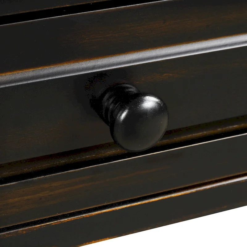 Console de 64 po de largeur avec tiroirs et étagère