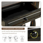 Console de 64 po de largeur avec tiroirs et étagère