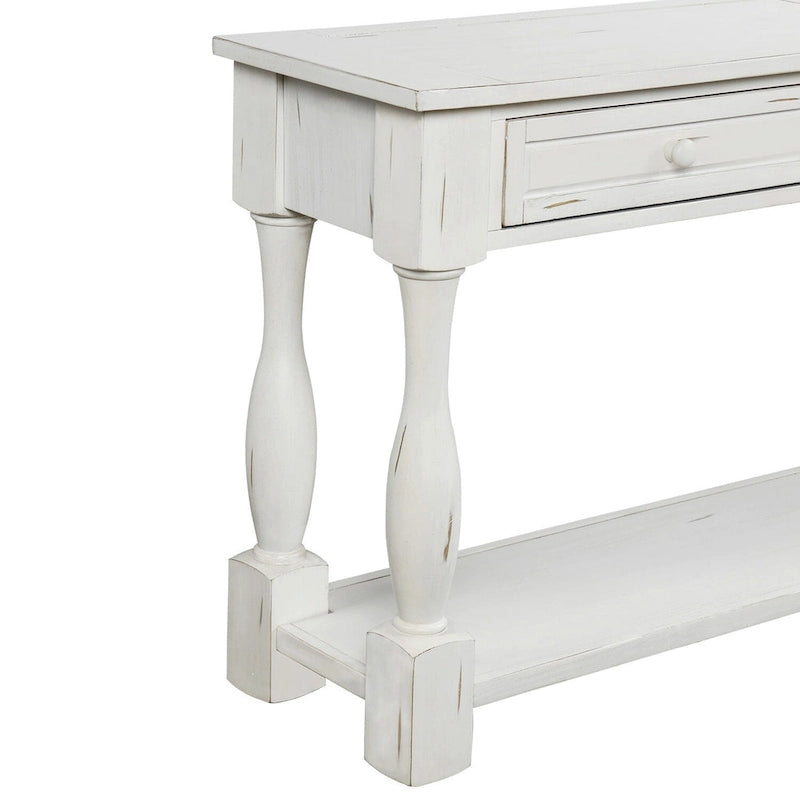 Console de 64 po de largeur avec tiroirs et étagère