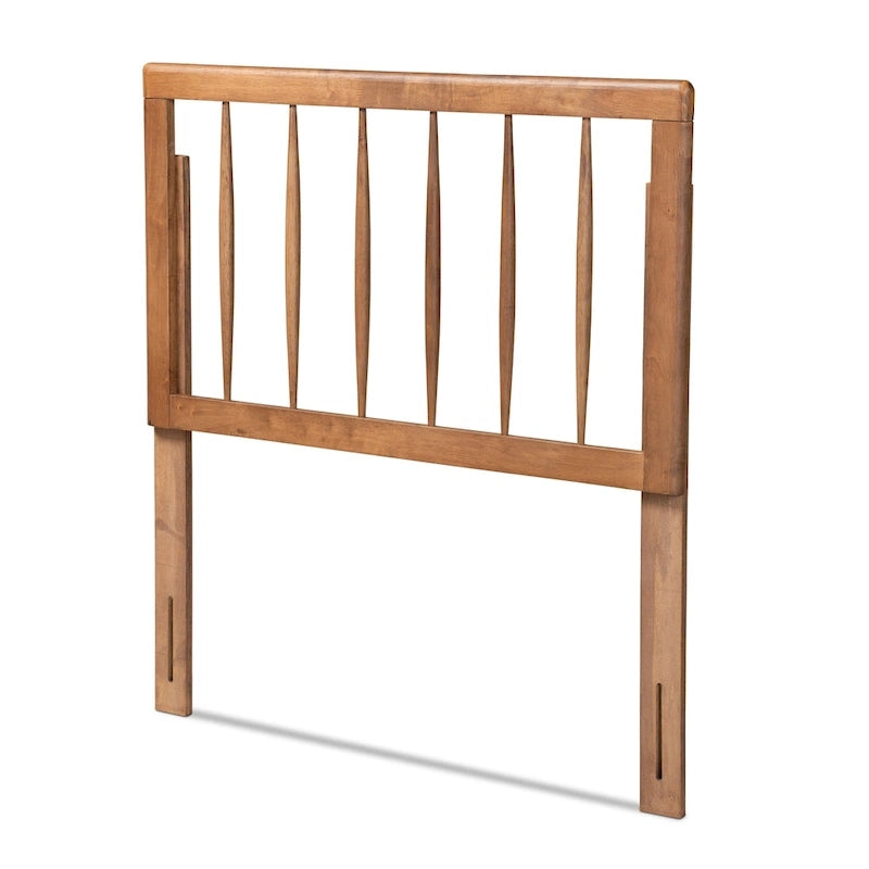 Tête de lit en bois de noyer cendré avec fuseaux