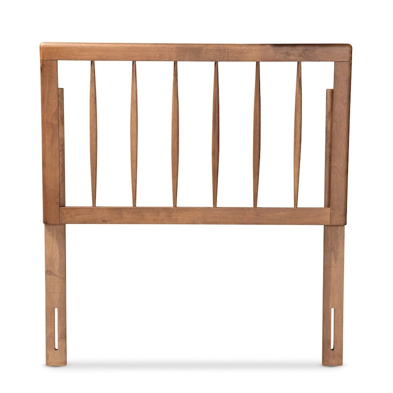 Tête de lit en bois de noyer cendré avec fuseaux