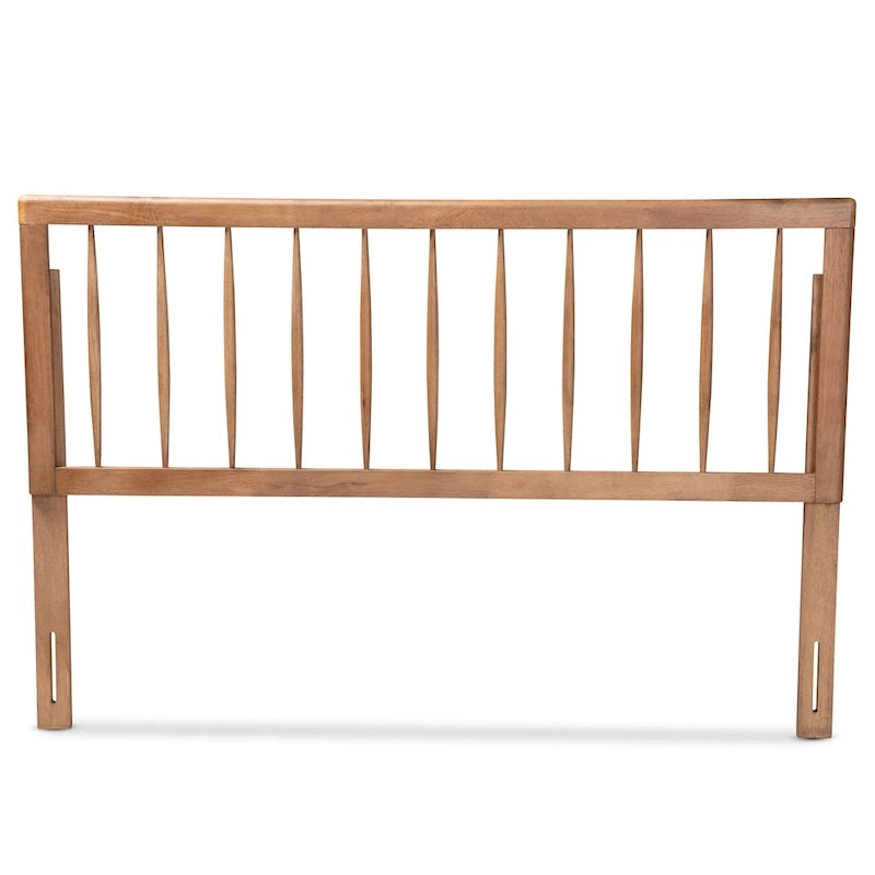 Tête de lit en bois de noyer cendré avec fuseaux