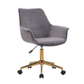 Chaise de bureau en velours avec hauteur réglable