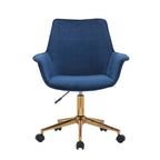 Chaise de bureau en velours avec hauteur réglable