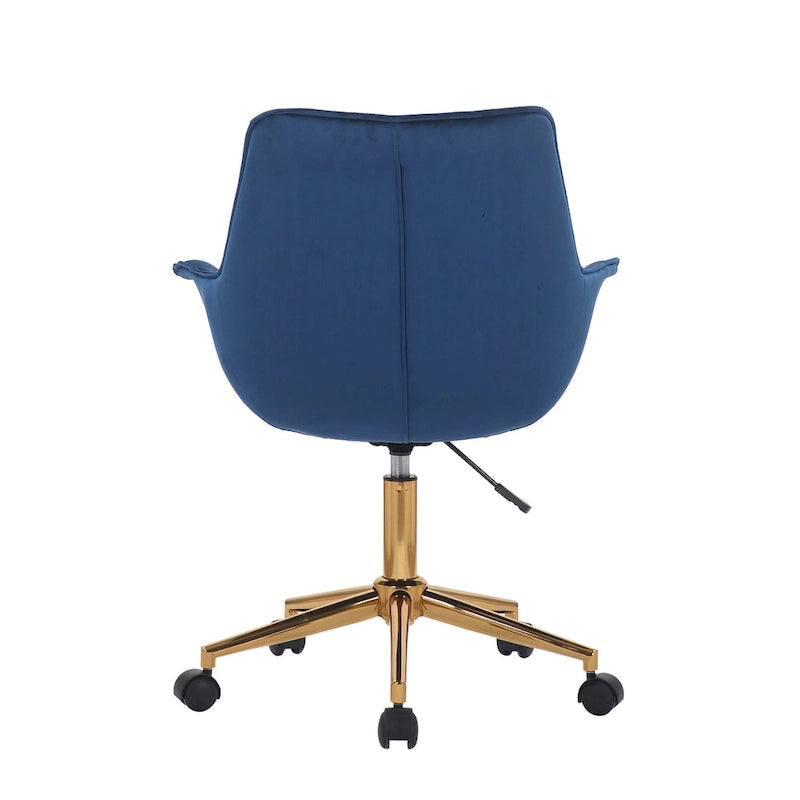 Chaise de bureau en velours avec hauteur réglable