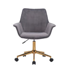 Chaise de bureau en velours avec hauteur réglable