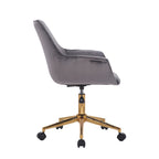 Chaise de bureau en velours avec hauteur réglable