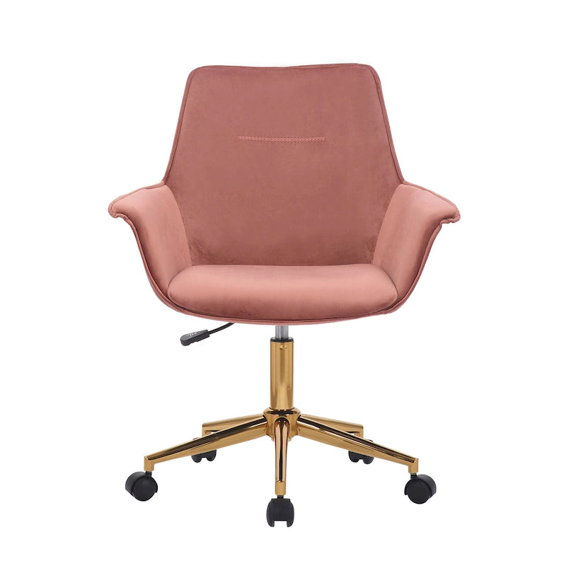 Chaise de bureau en velours avec hauteur réglable