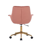 Chaise de bureau en velours avec hauteur réglable