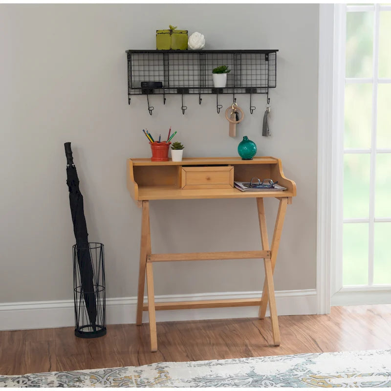 Bureau pliant en bois massif