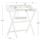 Bureau pliant en bois massif