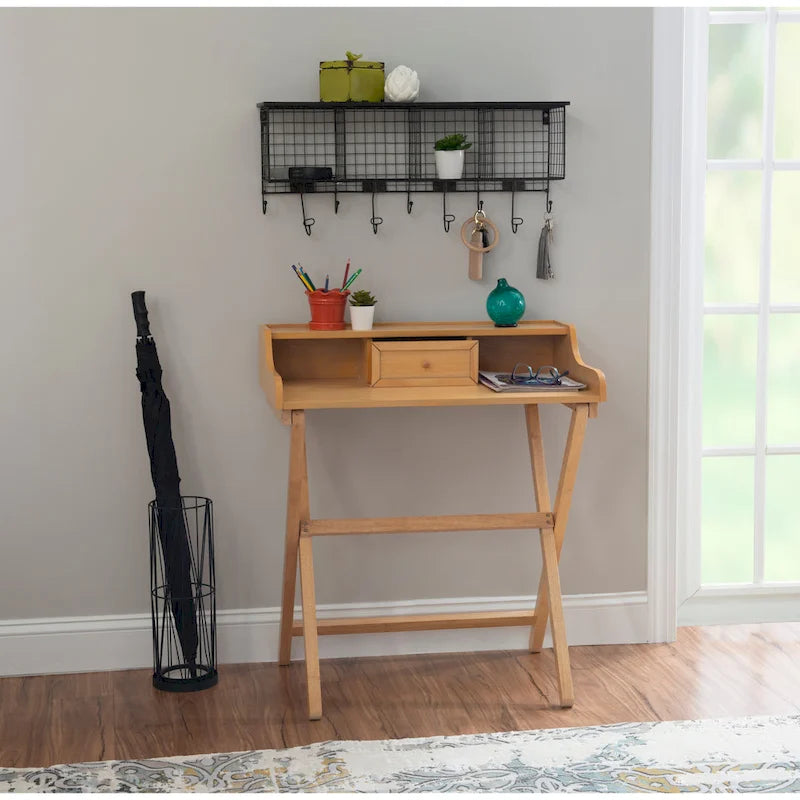 Bureau pliant en bois massif