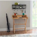 Bureau pliant en bois massif