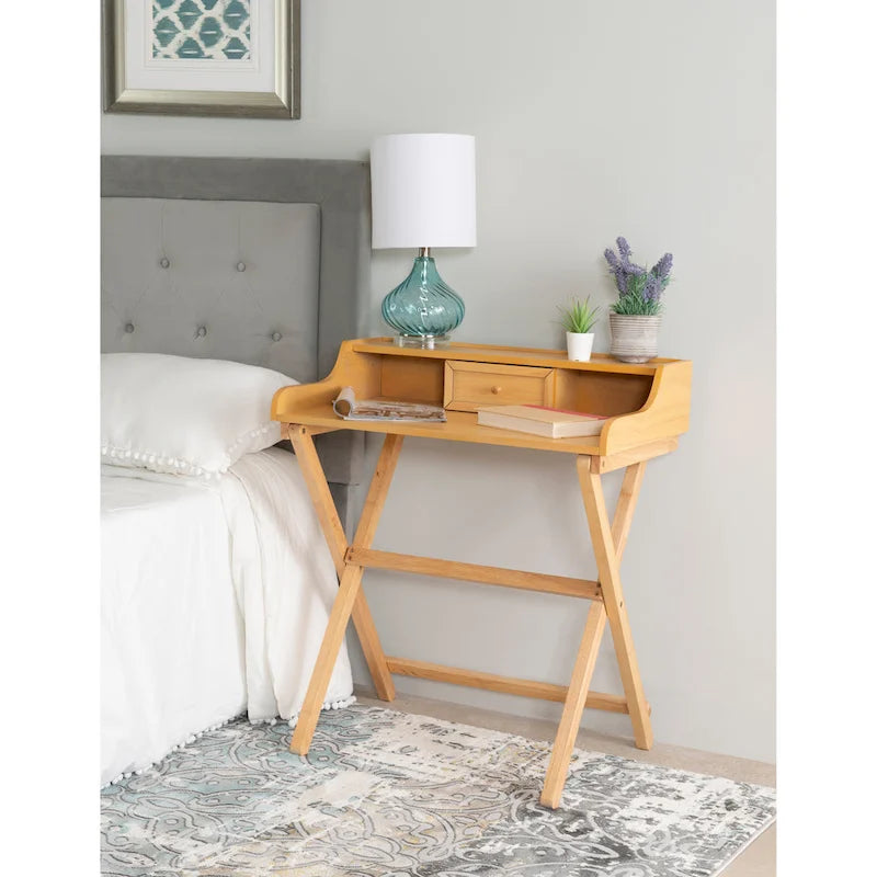 Bureau pliant en bois massif