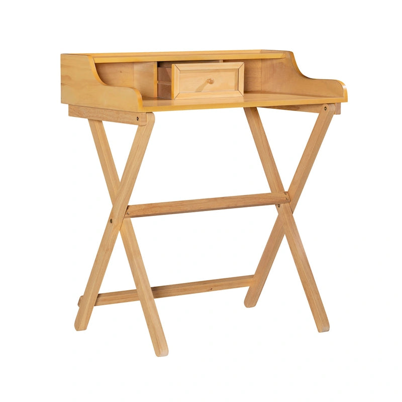 Bureau pliant en bois massif