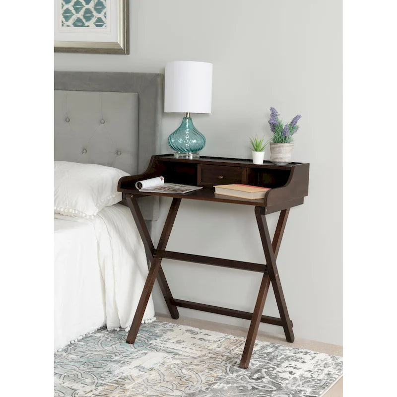 Bureau pliant en bois massif