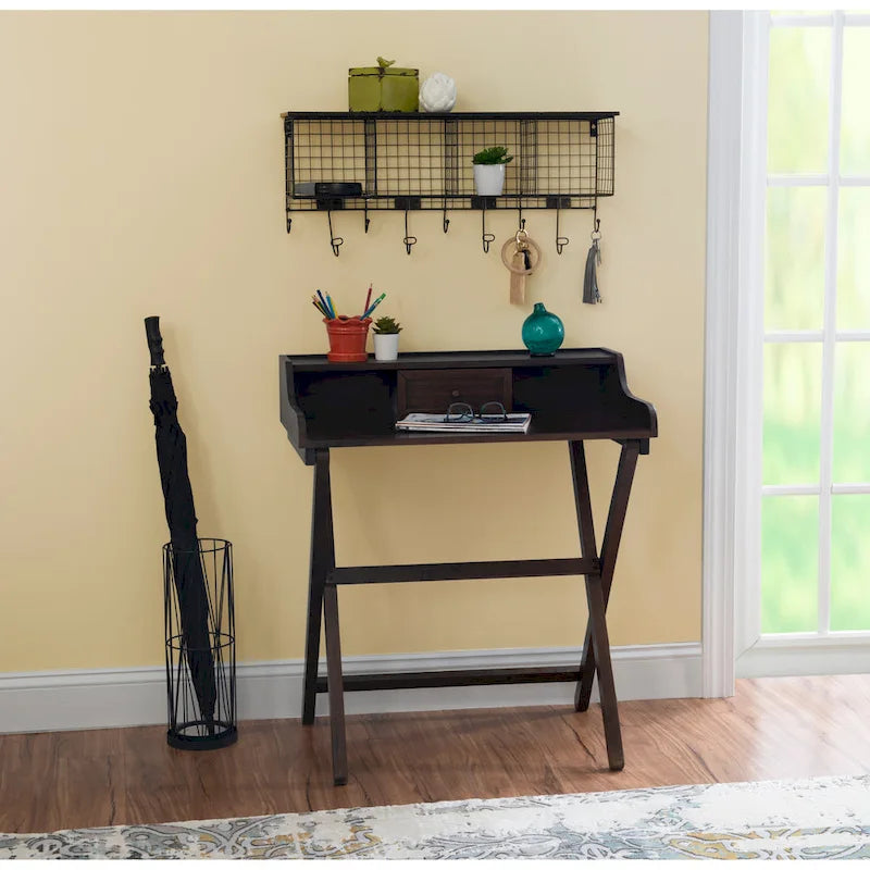 Bureau pliant en bois massif