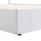 Lit plateforme rembourré avec rangement hydraulique