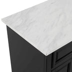 Desservant de cuisine avec plateau en faux marbre et rangement