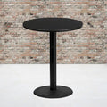 Ensemble de table de bar carrée en stratifié de 36 po avec pied en fonte