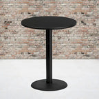 Ensemble de table de bar carrée en stratifié de 36 po avec pied en fonte