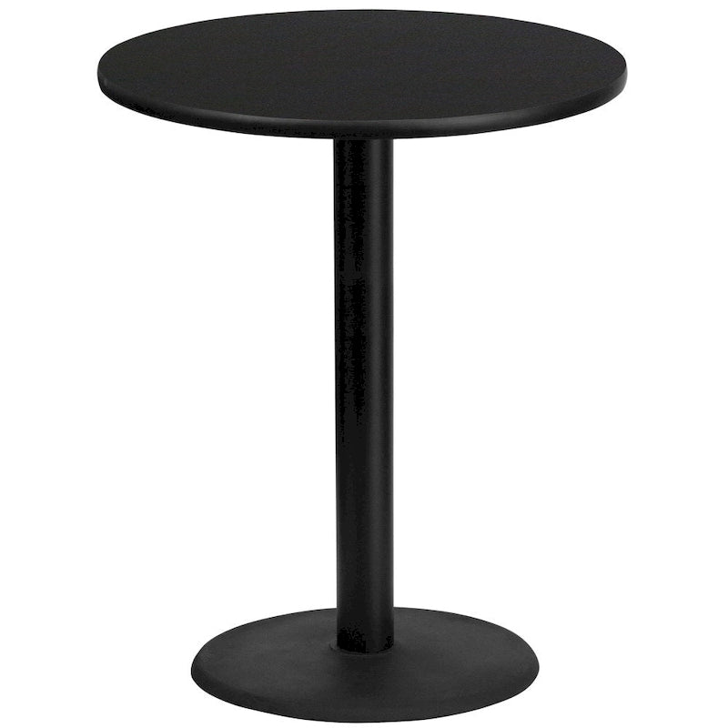 Ensemble de table de bar carrée en stratifié de 36 po avec pied en fonte