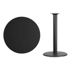 Ensemble de table de bar carrée en stratifié de 36 po avec pied en fonte
