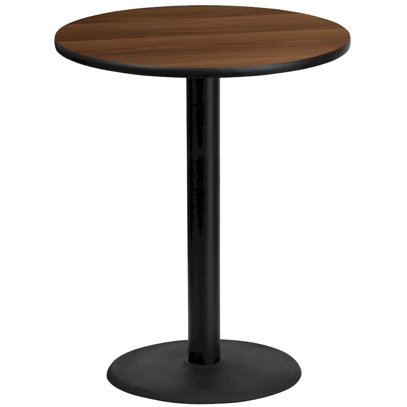 Ensemble de table de bar carrée en stratifié de 36 po avec pied en fonte