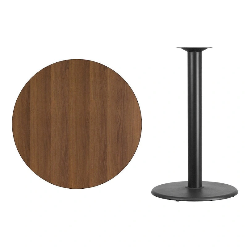Ensemble de table de bar carrée en stratifié de 36 po avec pied en fonte