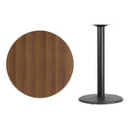 Ensemble de table de bar carrée en stratifié de 36 po avec pied en fonte