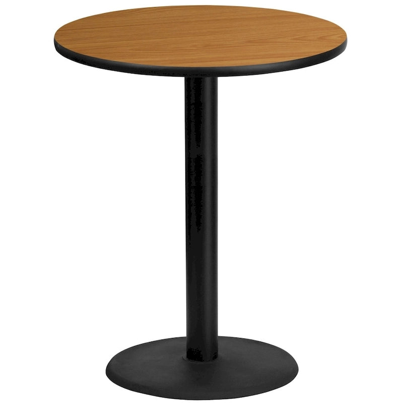 Ensemble de table de bar carrée en stratifié de 36 po avec pied en fonte