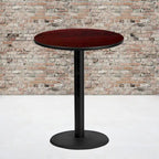 Ensemble de table de bar carrée en stratifié de 36 po avec pied en fonte