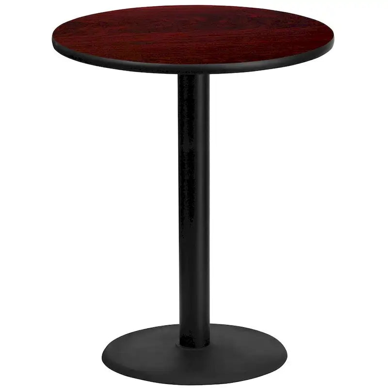 Ensemble de table de bar carrée en stratifié de 36 po avec pied en fonte
