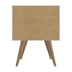 Table de chevet Amber avec poignées en similicuir