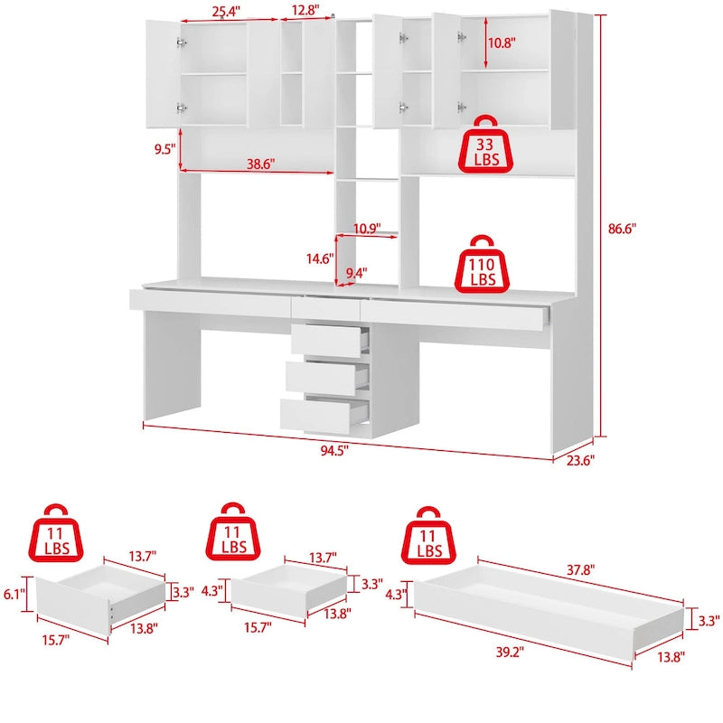 Poste de travail et rayonnage modulaires