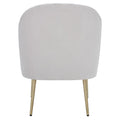 Fauteuil d'appoint en velours capitonné avec pieds en métal doré