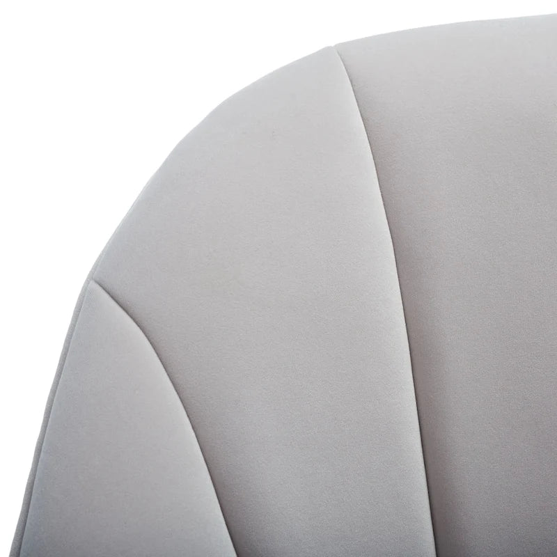 Fauteuil d'appoint en velours capitonné avec pieds en métal doré