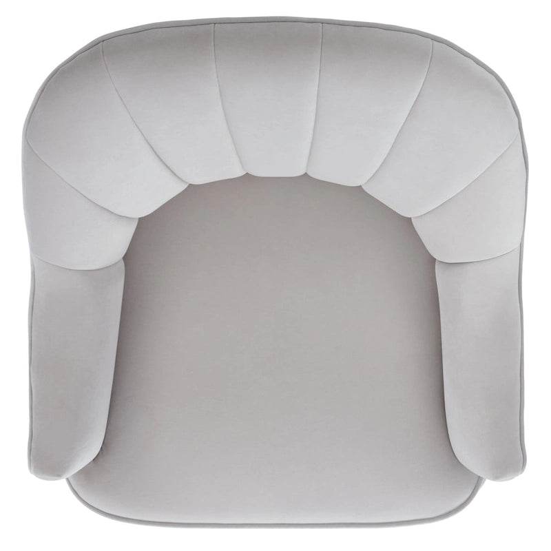 Fauteuil d'appoint en velours capitonné avec pieds en métal doré