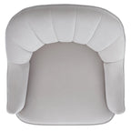 Fauteuil d'appoint en velours capitonné avec pieds en métal doré