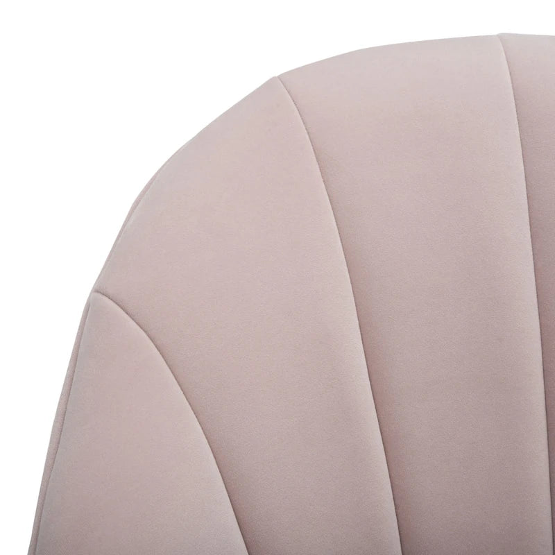 Fauteuil d'appoint en velours capitonné avec pieds en métal doré