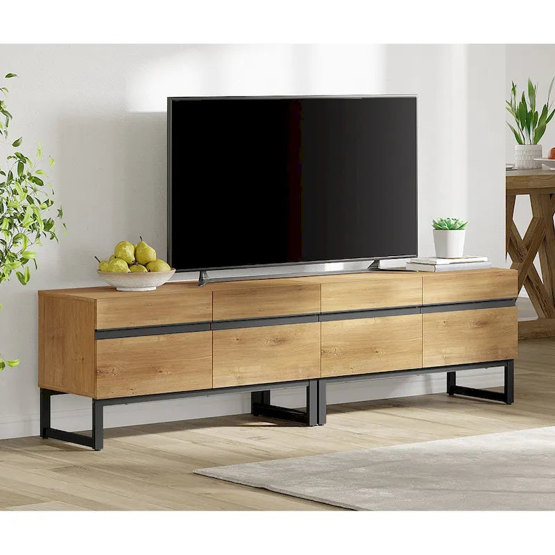 Meuble TV avec placard de rangement pour téléviseurs jusqu'à 75 pouces