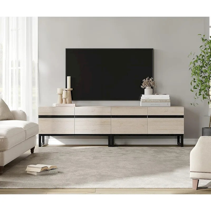 Meuble TV avec placard de rangement pour téléviseurs jusqu'à 75 pouces
