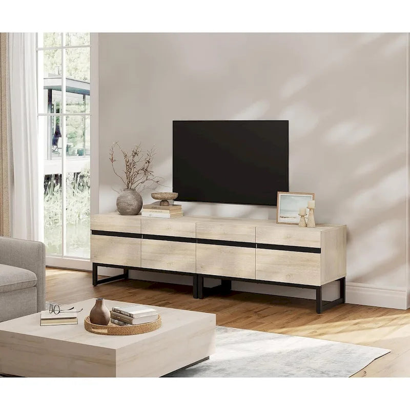 Meuble TV avec placard de rangement pour téléviseurs jusqu'à 75 pouces