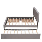 Lit plateforme Queen avec tiroirs de rangement et lit gigogne double XL