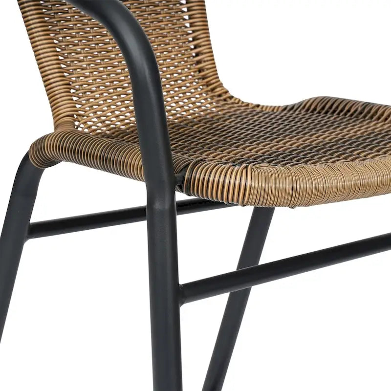 Tabourets de bar en rotin intérieur/extérieur, lot de 2