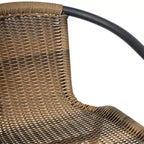 Tabourets de bar en rotin intérieur/extérieur, lot de 2