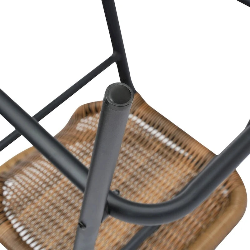 Tabourets de bar en rotin intérieur/extérieur, lot de 2