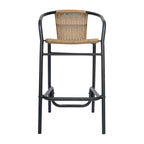 Tabourets de bar en rotin intérieur/extérieur, lot de 2