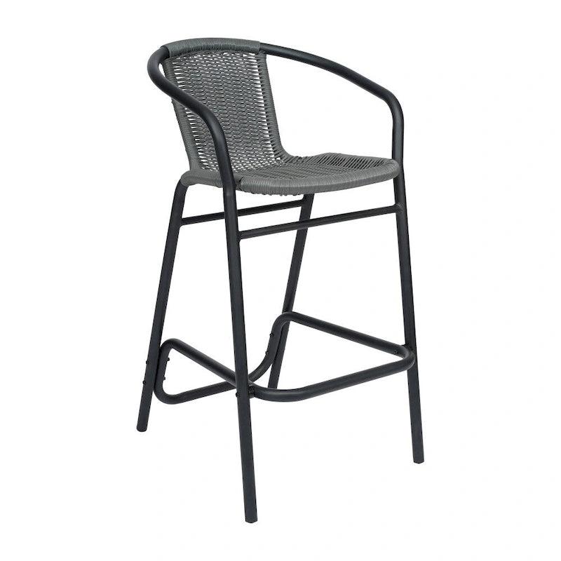 Tabourets de bar en rotin intérieur/extérieur, lot de 2