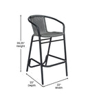 Tabourets de bar en rotin intérieur/extérieur, lot de 2
